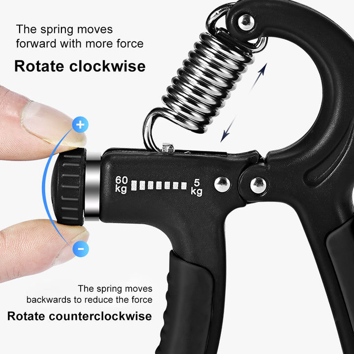Premium Adjustable Grip Strengthener 5-60KG - Unisex Hand Exerciser & Finger Trainer for Strength Training, Rehabilitation