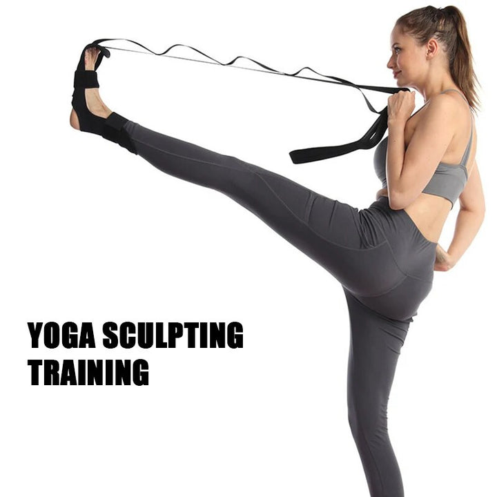 Premium Flexibility Stretching Strap - Open Back Yoga Band for Leg Stretching, Muscle Relaxation & Plantar Fasciitis Relief,