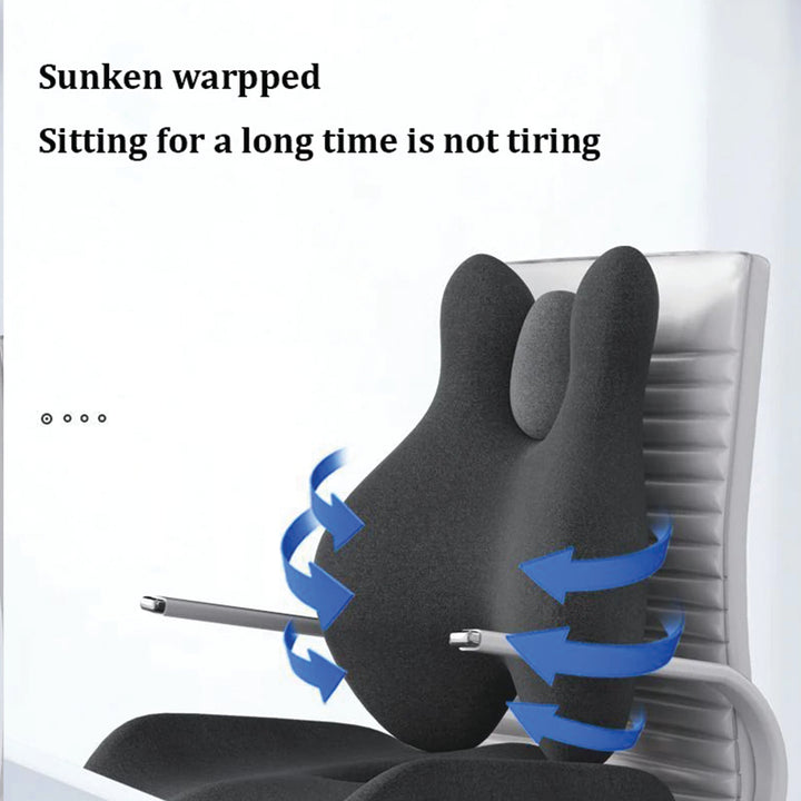 Premium Memory Foam Massage Chair Cushion Set – Electric Waist Pad with Hot Compress for Soreness Relief, Orthopedic Pillow for Car, Office, and Home Use - StrengthXPhysiotherapy