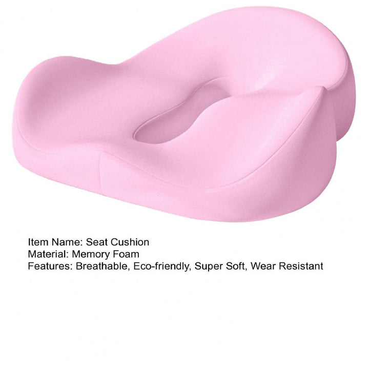 Product Description: Premium Coccyx Memory Foam Orthopedic Pillow – Tailbone & Hemorrhoid Pain Relief Seat Cushion for Office