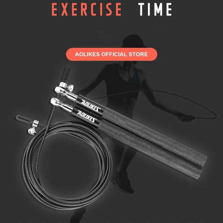 Premium Crossfit Jump Rope – Professional Speed Skipping Rope for MMA, Boxing, Fitness Training, Weight Loss, Adjustable PVC Coated Steel Wire Cable, Durable Aluminum Handles, Fast Bearings for Double Unders & High-Tempo Workouts - StrengthXPhysiotherapy