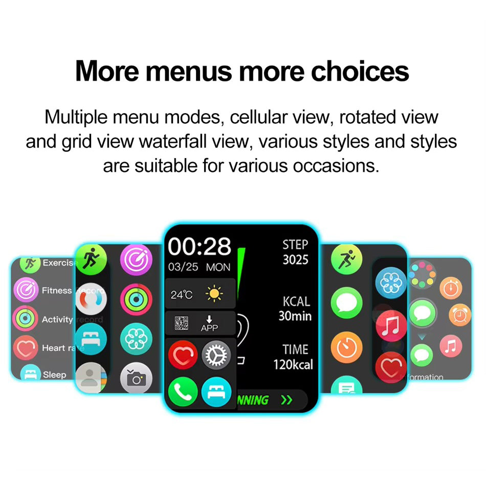 Luxury NFC GPS Smartwatch – 1.99" AMOLED Screen with Bluetooth Calling, 120+ Sports Modes, Weather Data, and Waterproof 