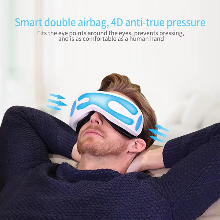 Premium Foldable Eye Massager – Vibration Airbag Pressure with Hot Compress and Bluetooth Music, Relieves Eye Fatigue and Enhances Relaxation, Four Adjustable Modes for Personalized Eye Care - StrengthXPhysiotherapy