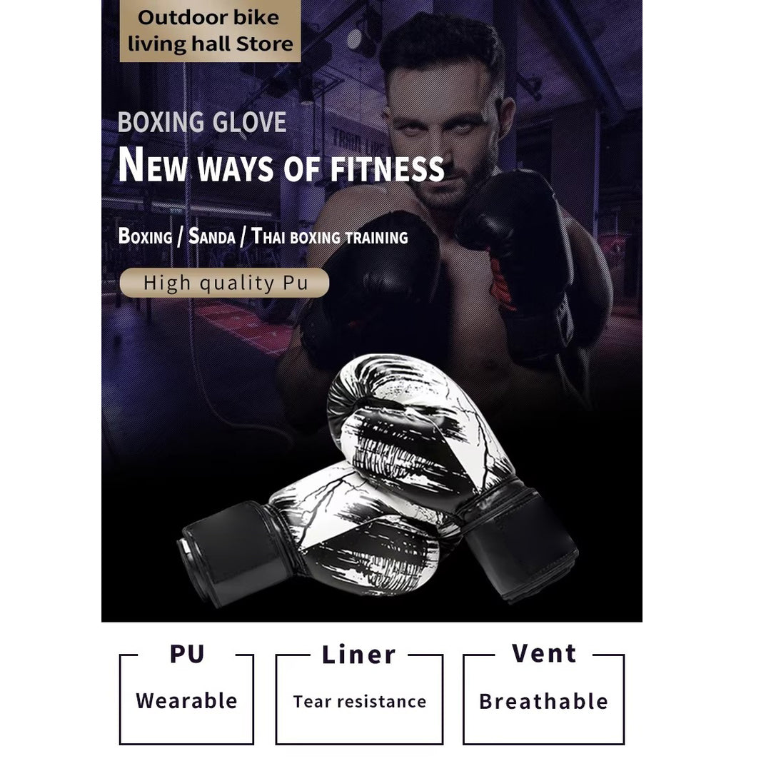 Premium PU Leather Boxing Gloves – Durable Training Gloves for Professional Fitness,  Available in Sizes 6oz to 14oz, 