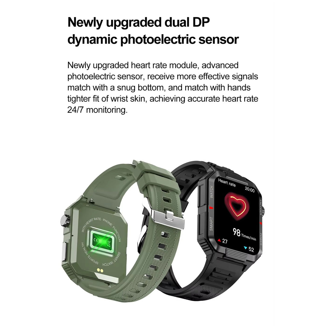 Luxury NFC GPS Smartwatch – 1.99" AMOLED Screen with Bluetooth Calling, 120+ Sports Modes, Weather Data, and Waterproof 
