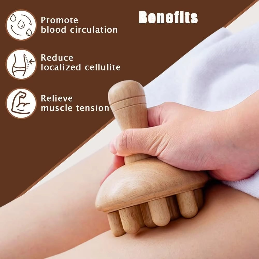 Premium Wooden Therapy Massage Tools – Complete Set for Body Shaping, Anti-Cellulite, Lymphatic Drainage, and Waist Sculpting, Ergonomic Design for Professional and Home Use - StrengthXPhysiotherapy
