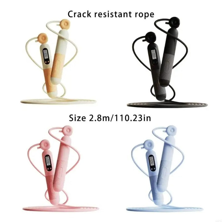 Premium Jump Rope with Calorie Counter – Adjustable Smart Skipping Rope for Fitness & Exercise, Tangle-Free Design, 2.8m Anti-Crack Rope, Suitable for Men, Women, and Kids - StrengthXPhysiotherapy