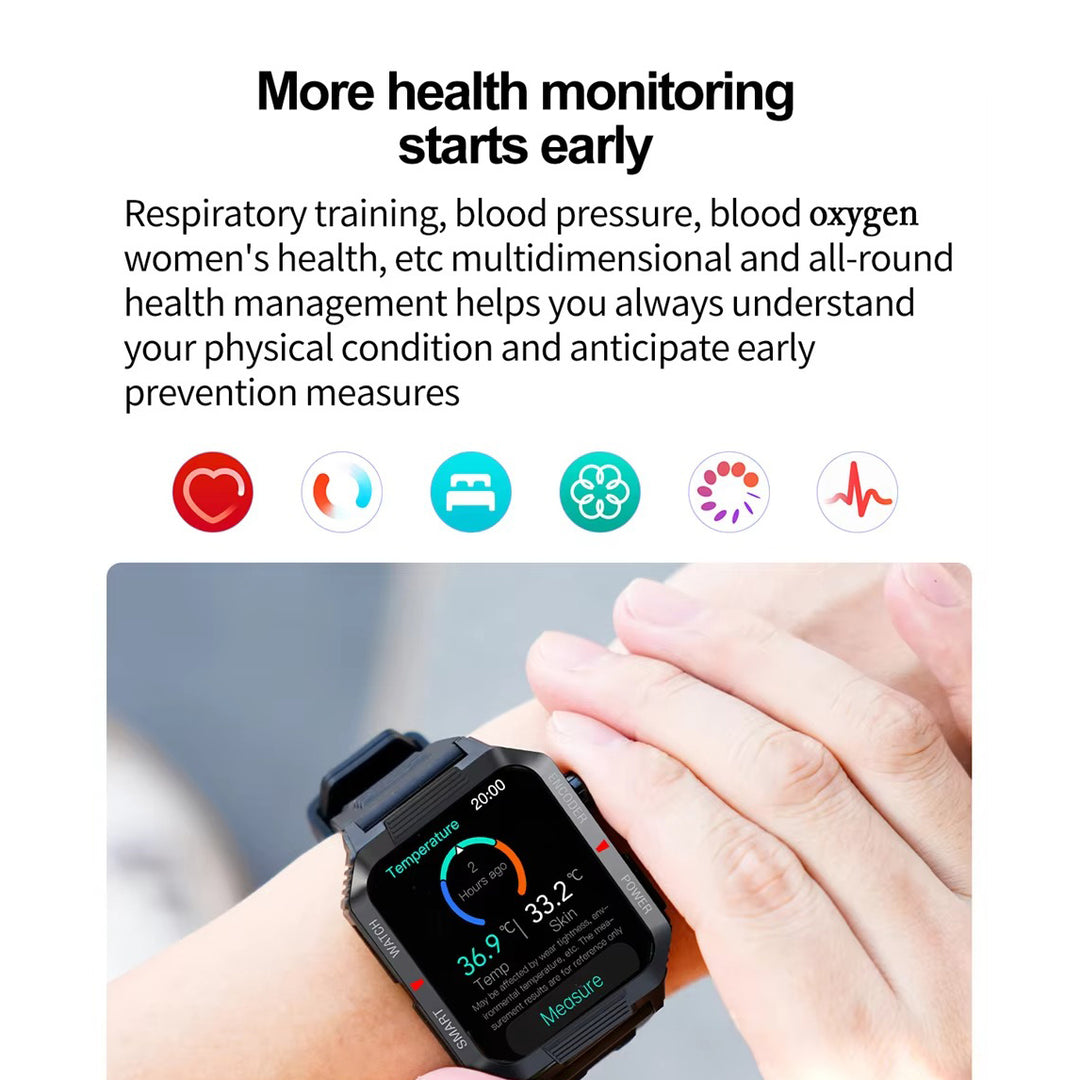 Luxury NFC GPS Smartwatch – 1.99" AMOLED Screen with Bluetooth Calling, 120+ Sports Modes, Weather Data, and Waterproof 