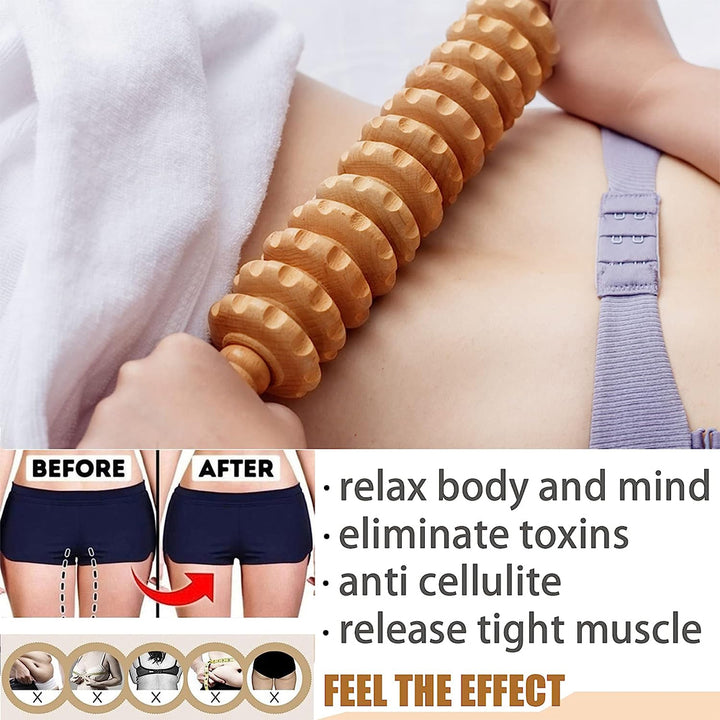 Premium Wooden Therapy Massage Tools – Complete Set for Body Shaping, Anti-Cellulite, Lymphatic Drainage, and Waist Sculpting, Ergonomic Design for Professional and Home Use - StrengthXPhysiotherapy