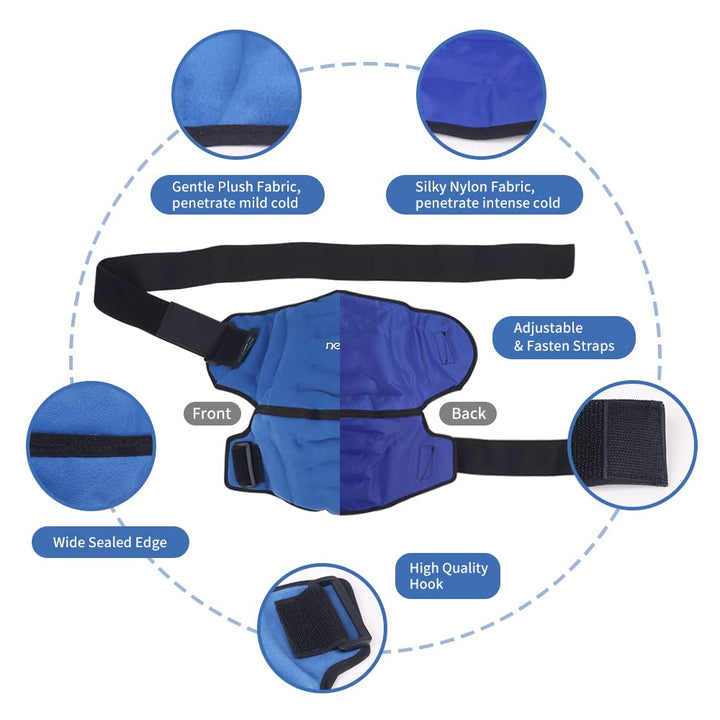 Premium Shoulder Ice Pack Wrap for Pain Relief – Hot Cold Compression Therapy for Bursitis, Tendonitis, Rotator Cuff 