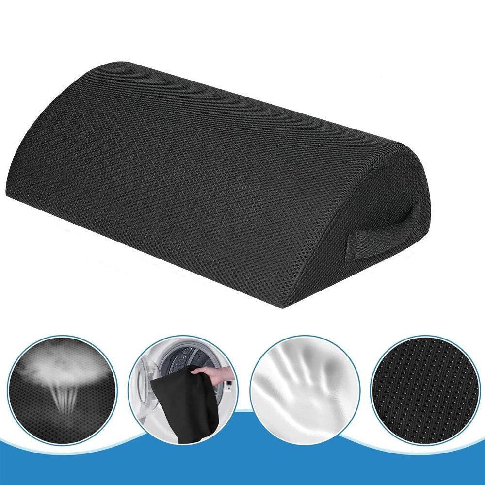 Premium Adjustable Memory Foam Under Desk Foot Rest for Office Chair & Gaming, Ergonomic Support for Back, Hip, Knee, 