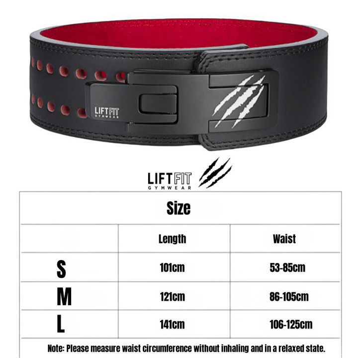 Premium 13MM Weight Lifting Belt with Lever Buckle – Heavy Duty Gym Powerlifting Belt for Men & Women, Competition Level 