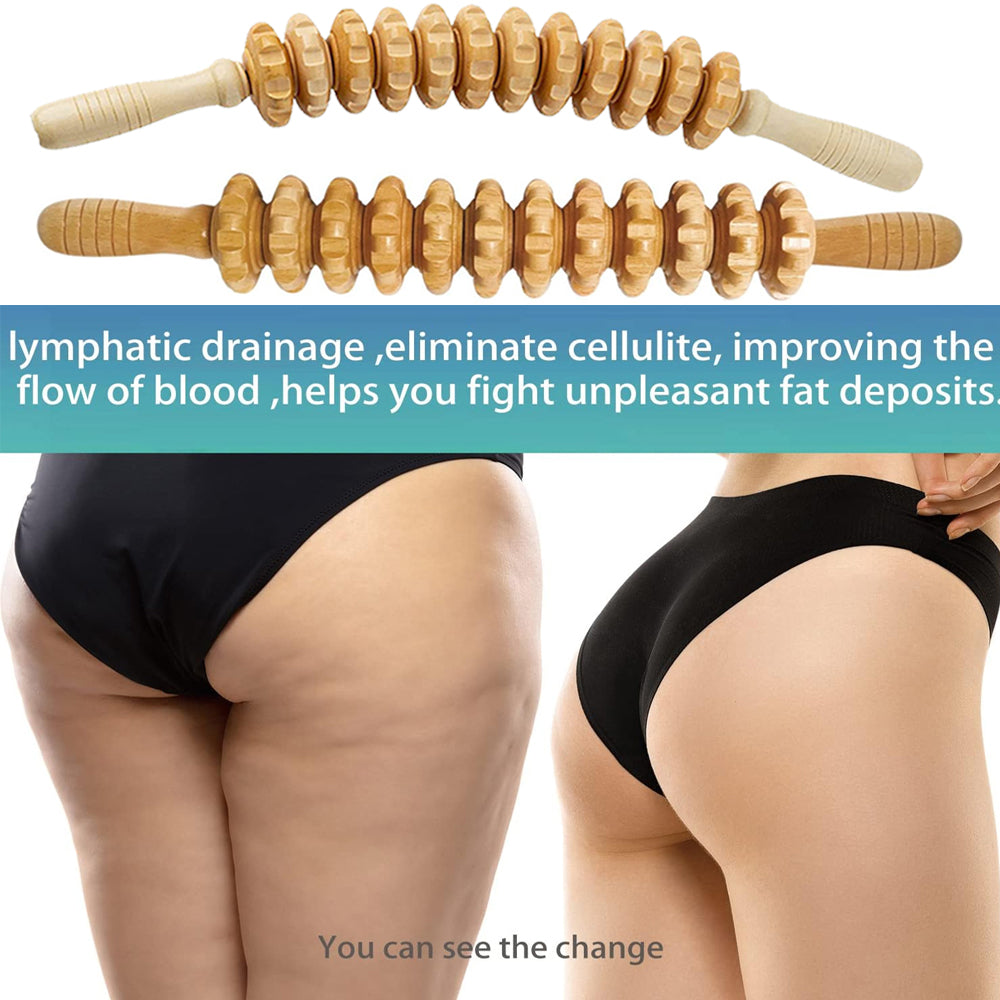 Premium Wooden Therapy Massage Tools – Complete Set for Body Shaping, Anti-Cellulite, Lymphatic Drainage, and Waist Sculpting, Ergonomic Design for Professional and Home Use - StrengthXPhysiotherapy