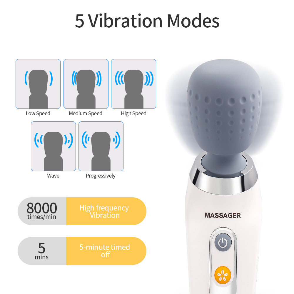 Premium USB Handheld Electric Massager – High Frequency Vibration Wand for Neck, Back, and Muscle Pain Relief, Deep Tissue