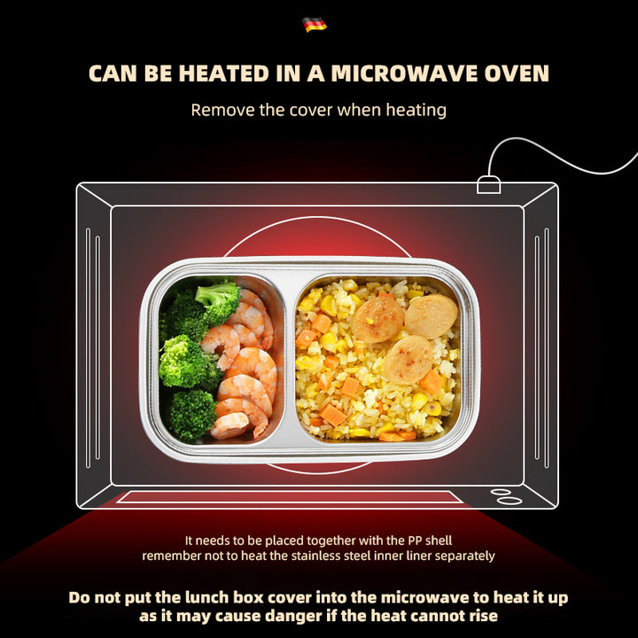 Premium 304 Stainless Steel Lunch Box – 1/2 Layer Microwavable Bento Box for Adults & Kids, Leak-Proof, Portable, Healthy 