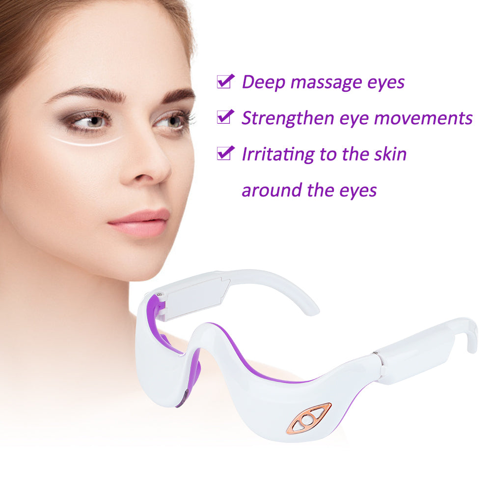 Premium Electric Eye Massager - Anti-Aging Eye Care Tool, Rechargeable Device with Vibration, Heat Compress, and Pulse