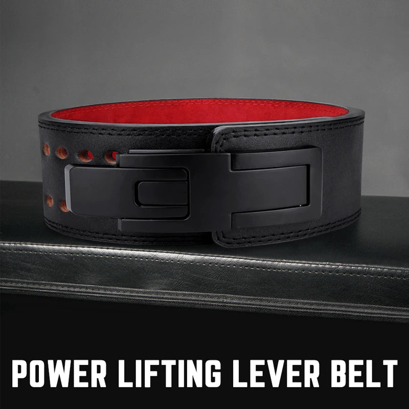 Premium 13MM Weight Lifting Belt with Lever Buckle – Heavy Duty Gym Powerlifting Belt for Men & Women, Competition Level 