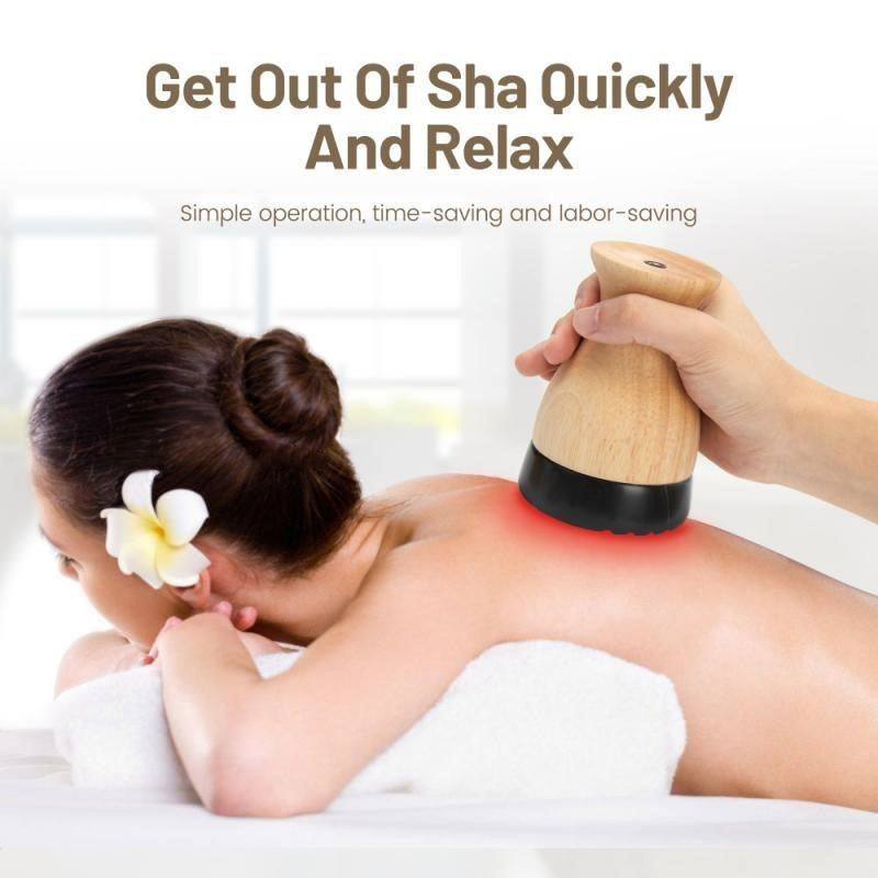 Premium Hot Stone Electric Gua Sha Massager – Back and Waist Massage Tool for Relaxing Muscles, Body Warm Moxibustion Therapy Spa with Bian Stone, Acupuncture, and Collateral Dredging - StrengthXPhysiotherapy