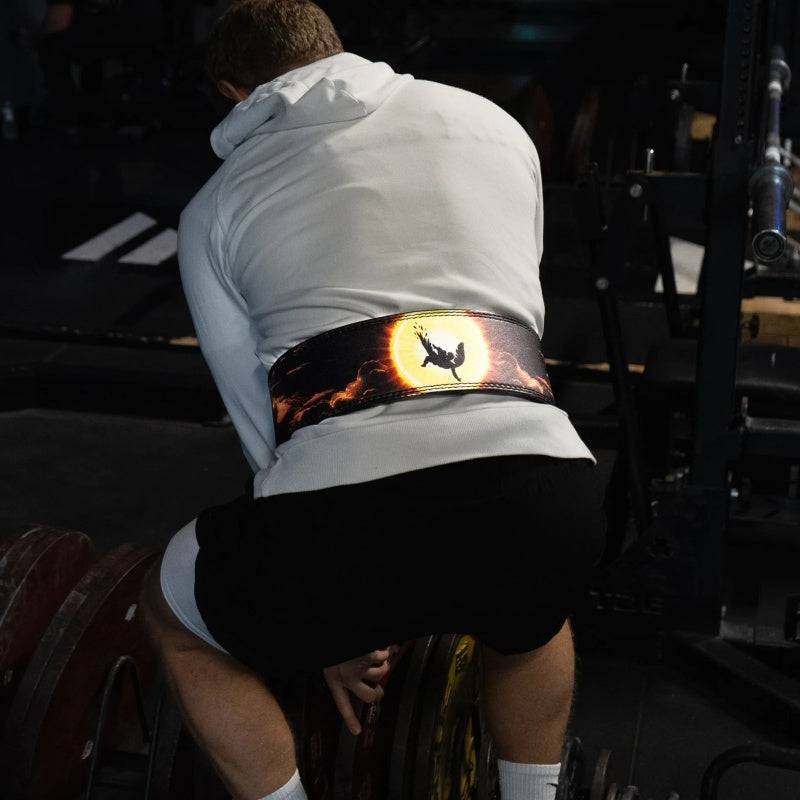 Premium Leather Weightlifting Belt 10MM – Lever Buckle Back Support Belt for Powerlifting, Deadlifts, Squats, Strength 