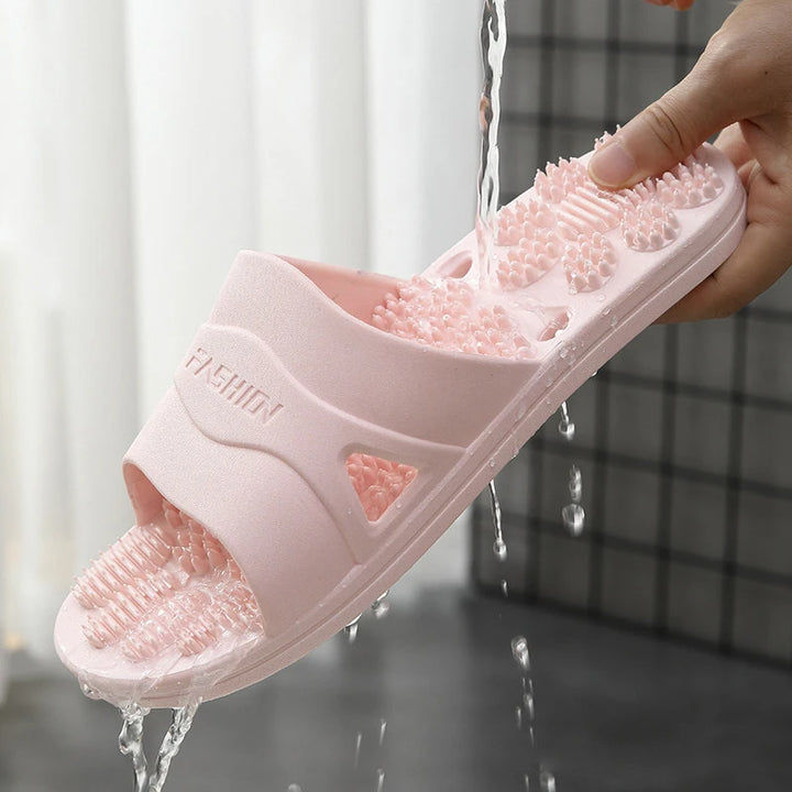 Premium Extra Large Acupoint Massage Slippers – Non-Slip Hollow Design for Indoor Home and Bathroom Use, Comfortable Sole Support for Men and Women, Ideal for Relaxation and Foot Therapy - StrengthXPhysiotherapy