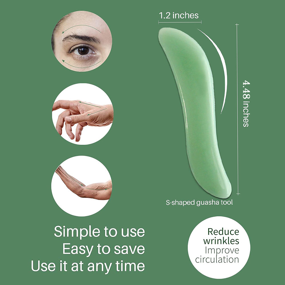 Premium Natural Resin Gua Sha Massage Tool – Scraping Tool Set for Face, Back, Neck, and Body Pain Relief, Smooth-Edge