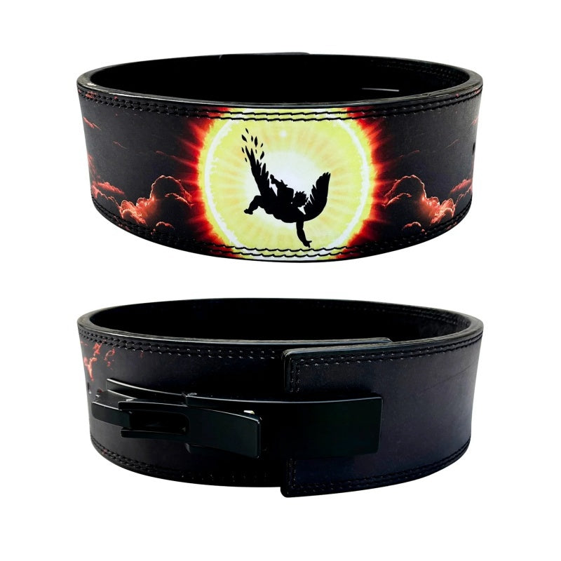 Premium Leather Weightlifting Belt 10MM – Lever Buckle Back Support Belt for Powerlifting, Deadlifts, Squats, Strength 