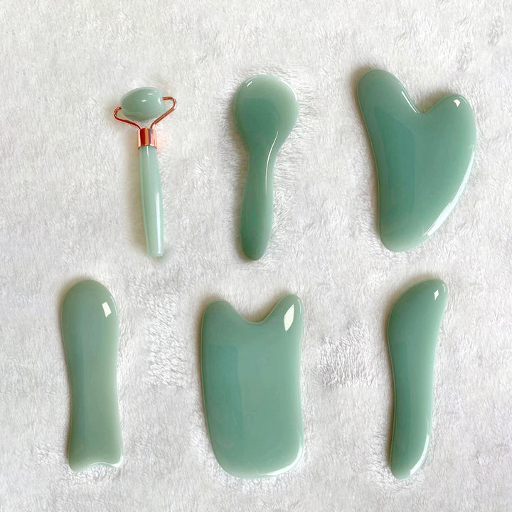 Premium Natural Resin Gua Sha Massage Tool – Scraping Tool Set for Face, Back, Neck, and Body Pain Relief, Smooth-Edge Design for Skincare and Muscle Recovery, Ideal for Blood Flow and Energy Boost - StrengthXPhysiotherapy