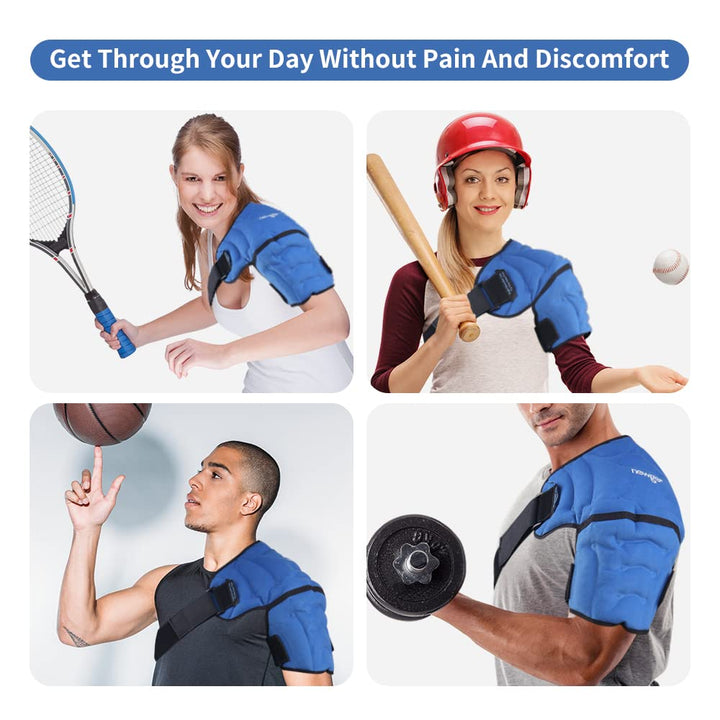 Premium Shoulder Ice Pack Wrap for Pain Relief – Hot Cold Compression Therapy for Bursitis, Tendonitis, Rotator Cuff 