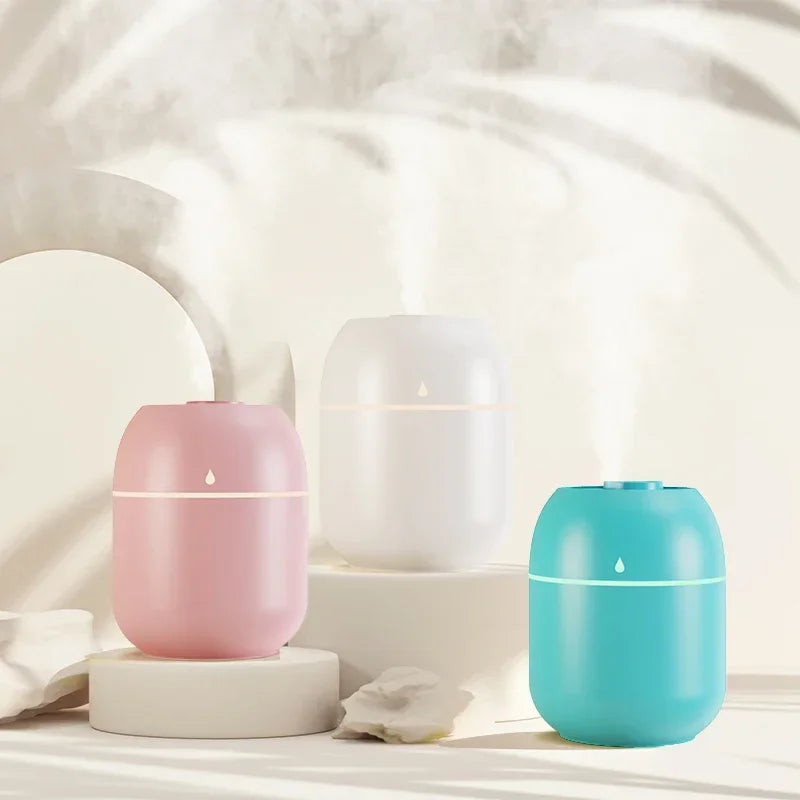 High Quality Portable Mini Ultrasonic Humidifier – USB Essential Oil Diffuser, Indoor Quiet Mist Maker, 220ml Water Tank,