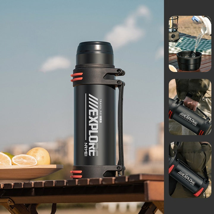 Premium Insulated Stainless Steel Water Bottle – 4L Thermal Flask, Double Vacuum Insulation, Leak-Proof, Soft Handle