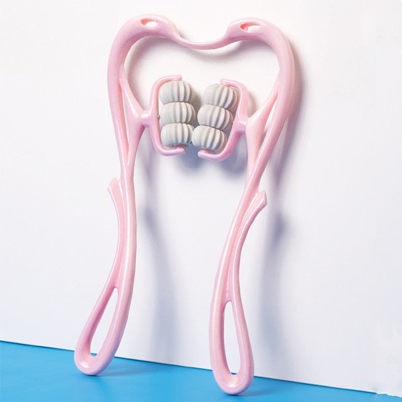 Premium Handheld Neck Massager – Trigger Point Roller for Deep Tissue Pain Relief, Adjustable 360° Massage Balls for Neck,