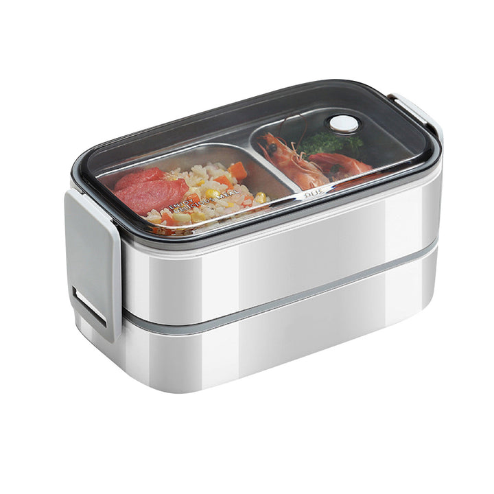 Premium 304 Stainless Steel Lunch Box – 1/2 Layer Microwavable Bento Box for Adults & Kids, Leak-Proof, Portable, Healthy 