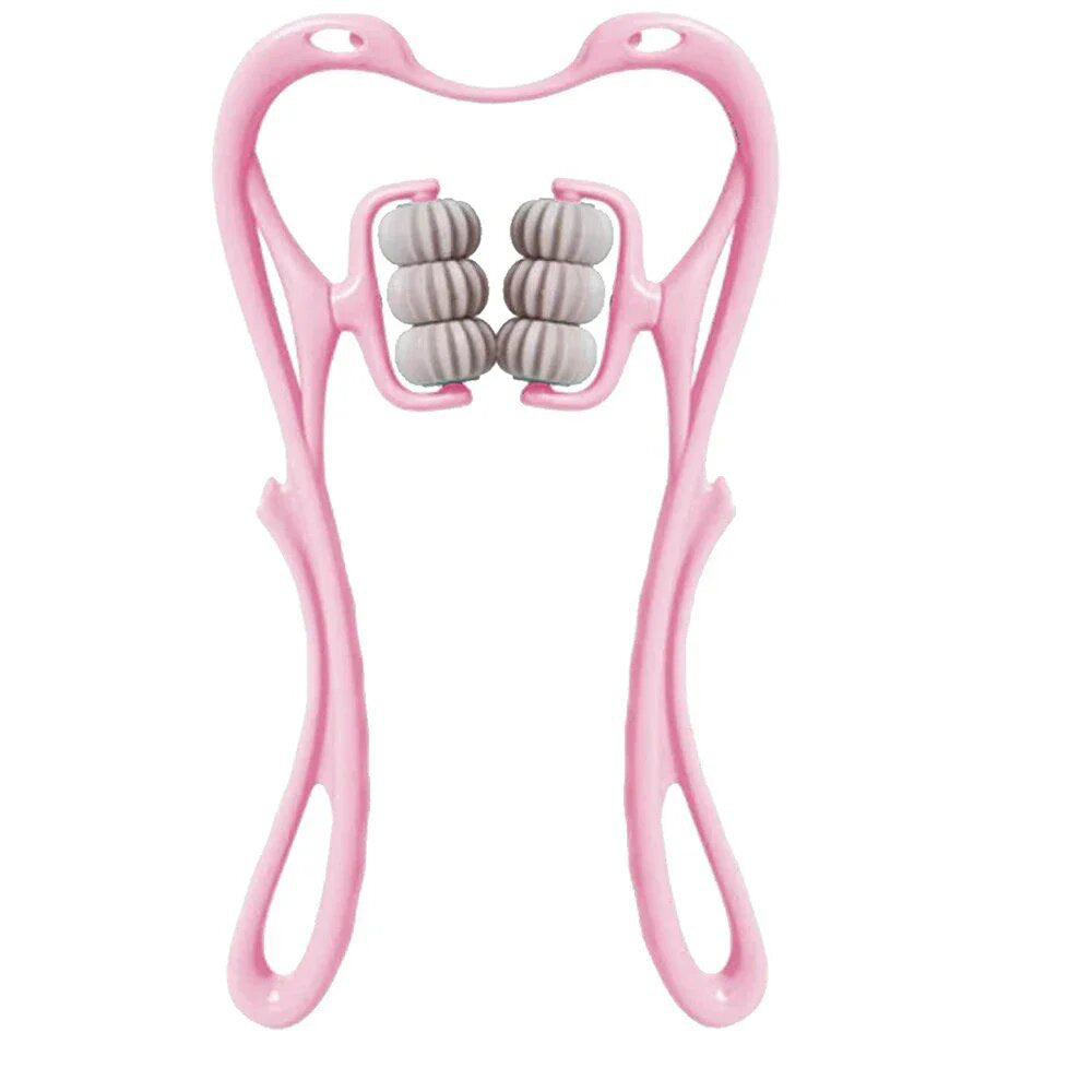 Premium Handheld Neck Massager – Trigger Point Roller for Deep Tissue Pain Relief, Adjustable 360° Massage Balls for Neck,