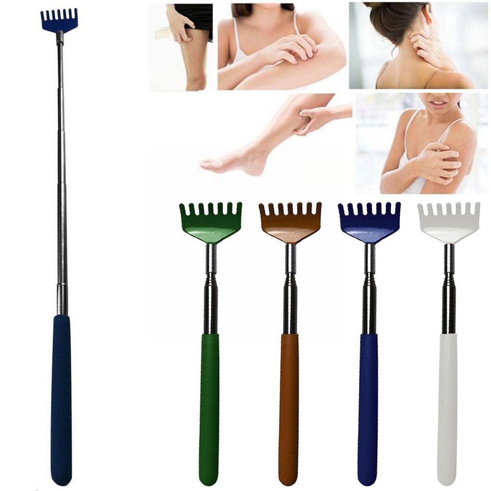 High Quality Telescopic Back Scratcher - Stainless Steel Extendable Back Massager Tool with Hand-Shaped End, Adjustable