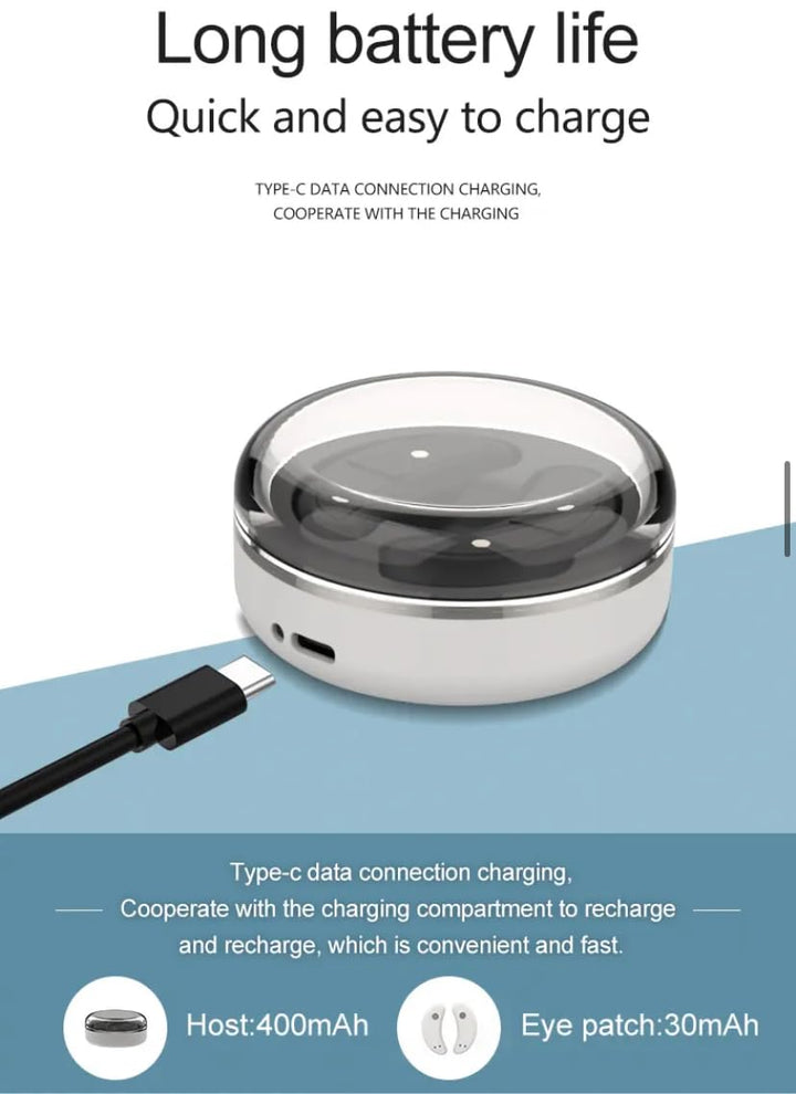 Premium LED Red Light Eye Therapy Massager with EMS and Gel Patches for Under Eye Wrinkle Treatment, 2 Modes, Rechargeable 