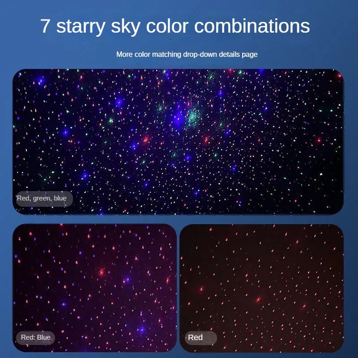 Premium 3-in-1 Car Air Freshener – Aromatherapy Essential Oil Diffuser with Adjustable Starry Sky Light, Music Rhythm Display