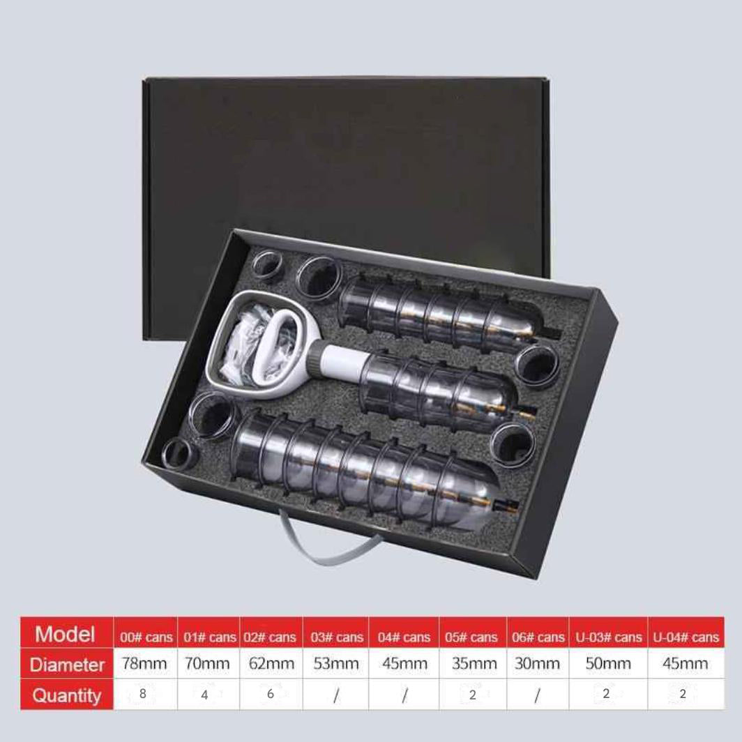 Premium Cupping Therapy Set – Professional Vacuum Suction Cups for Chinese Medicine Physiotherapy, Massage, and Muscle Relaxation, Durable Plastic Jars for Home and Professional Use - StrengthXPhysiotherapy