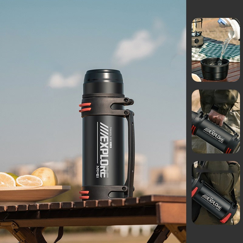 Premium Insulated Stainless Steel Water Bottle – 4L Thermal Flask, Double Vacuum Insulation, Leak-Proof, Soft Handle