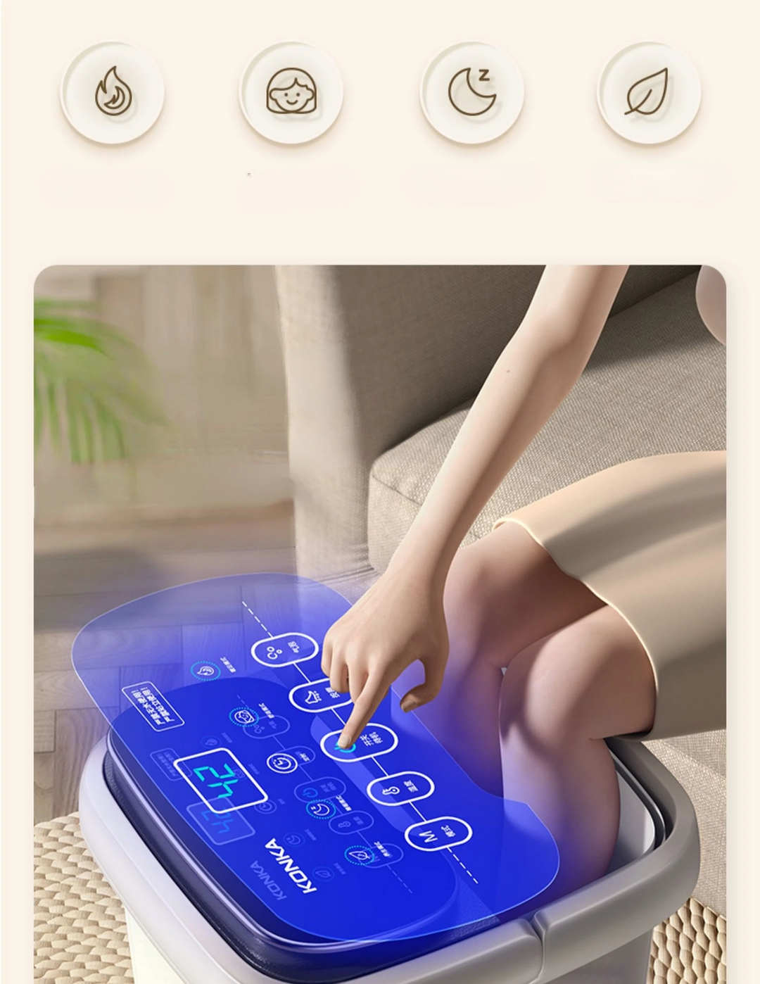 Premium Foot Spa Bath Massager with Heat, 12 Rollers, Digital Control, Pedicure Stone for Acupressure Shiatsu Massage, Foot Pain Relief, Adjustable Temperature, Home Foot Soak Therapy - StrengthXPhysiotherapy