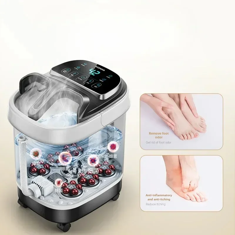 Premium Foot Spa Bath Massager with Heat, 12 Rollers, Digital Control, Pedicure Stone for Acupressure Shiatsu Massage, Foot Pain Relief, Adjustable Temperature, Home Foot Soak Therapy - StrengthXPhysiotherapy