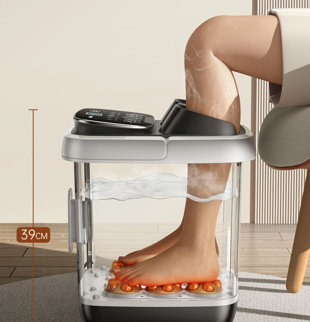 Premium Foot Spa Bath Massager with Heat, 12 Rollers, Digital Control, Pedicure Stone for Acupressure Shiatsu Massage, Foot Pain Relief, Adjustable Temperature, Home Foot Soak Therapy - StrengthXPhysiotherapy