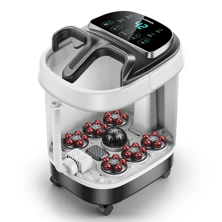 Premium Foot Spa Bath Massager with Heat, 12 Rollers, Digital Control, Pedicure Stone for Acupressure Shiatsu Massage, Foot Pain Relief, Adjustable Temperature, Home Foot Soak Therapy - StrengthXPhysiotherapy