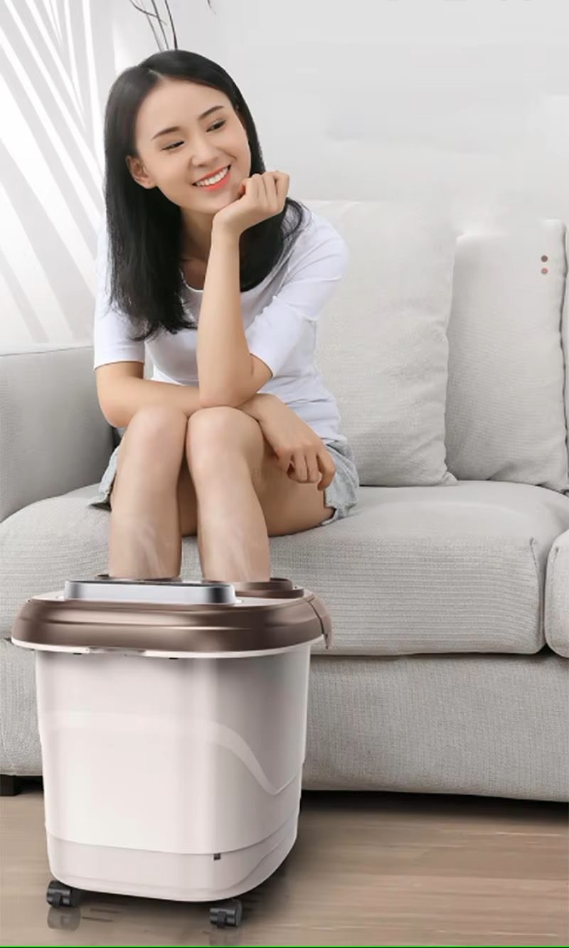 Premium Foot Spa Bath Massager with Heat, 12 Rollers, Digital Control, Pedicure Stone for Acupressure Shiatsu Massage, Foot Pain Relief, Adjustable Temperature, Home Foot Soak Therapy - StrengthXPhysiotherapy