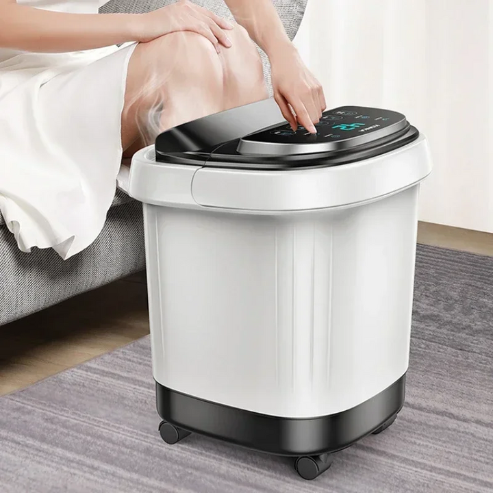 Premium Foot Spa Bath Massager with Heat, 12 Rollers, Digital Control, Pedicure Stone for Acupressure Shiatsu Massage, Foot Pain Relief, Adjustable Temperature, Home Foot Soak Therapy - StrengthXPhysiotherapy