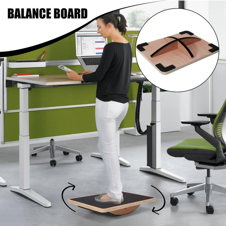 Premium Balance Board - 360° Wobble Trainer for Core Stability, Focus & Posture, Anti-Slip, Rubber Bottom for Safe & Silent