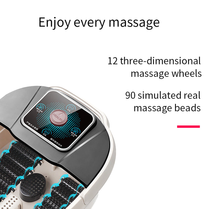 Premium Foot Spa Bath Massager with Heat, 12 Rollers, Digital Control, Pedicure Stone for Acupressure Shiatsu Massage, Foot  