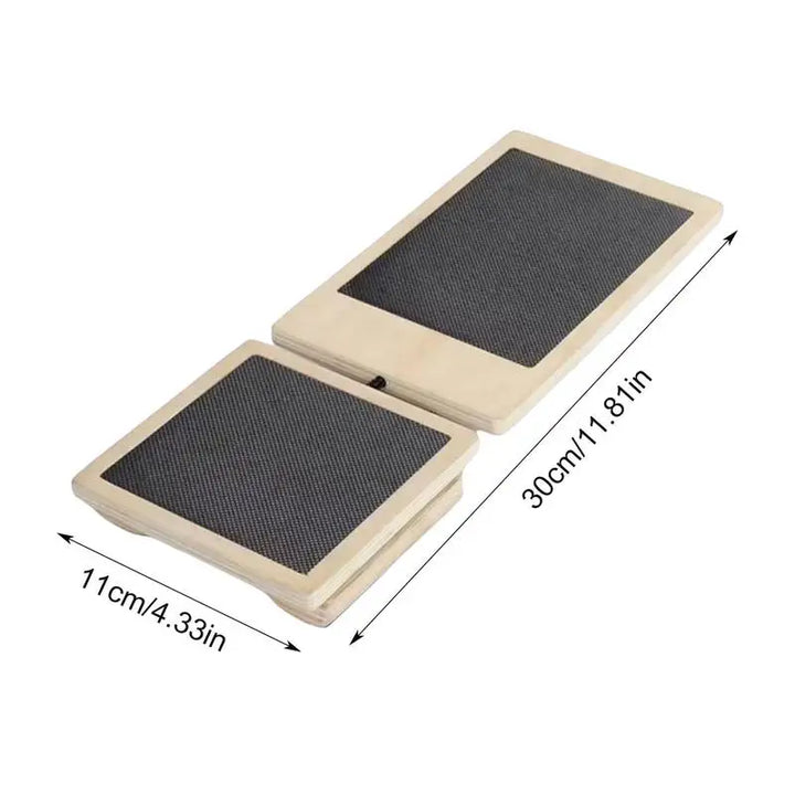 Premium Ankle Balance Board – Foot Strengthener for Pilates & Stability Training, Relieves Plantar Fasciitis, Improves Balance & Posture, Wood Design for Ankle Sprain Rehab, 30cm x 10.8cm - StrengthXPhysiotherapy