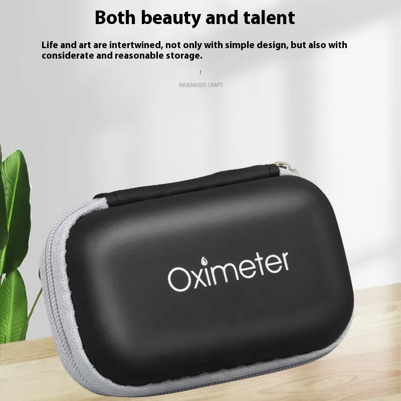 High Quality EVA Pulse Oximeter Carrying Case – Portable Water-Resistant Storage Bag for SpO2 Monitor, Earphones, Data Cable,