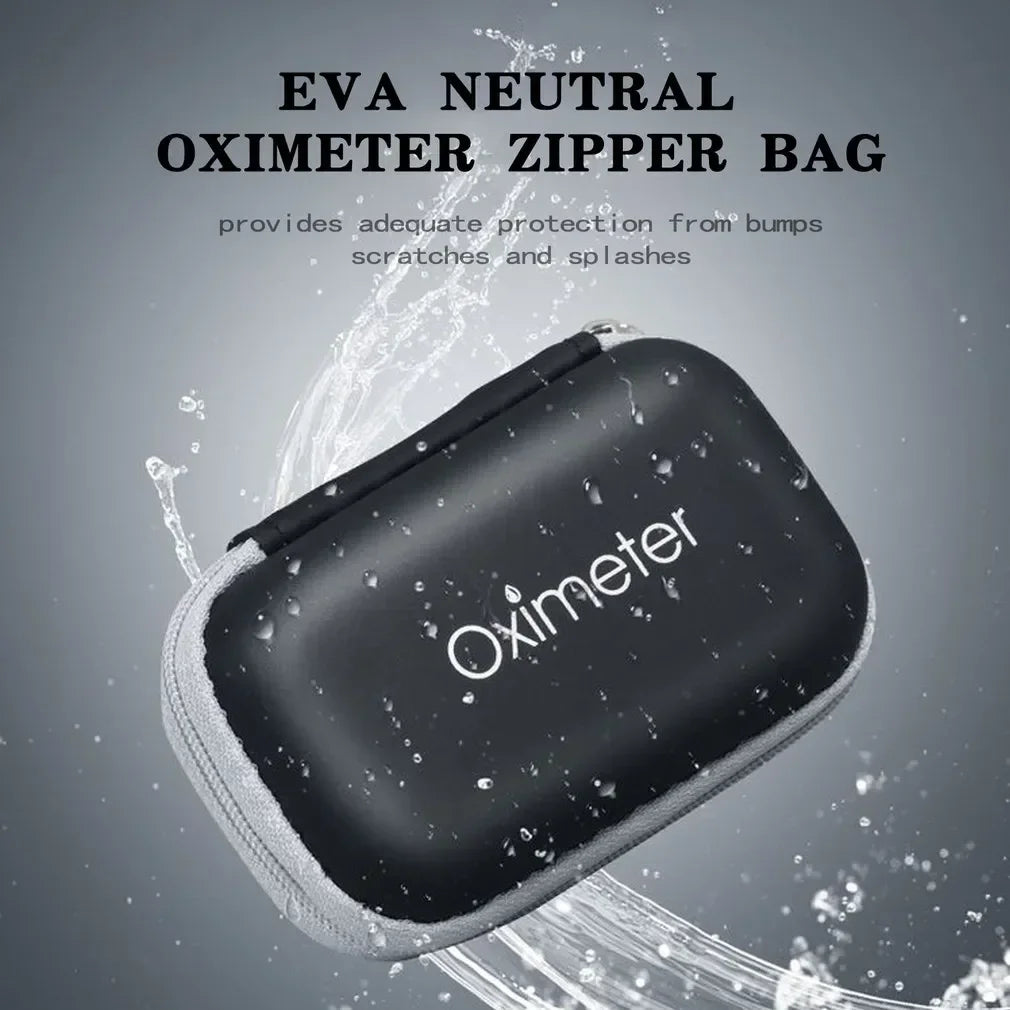 High Quality EVA Pulse Oximeter Carrying Case – Portable Water-Resistant Storage Bag for SpO2 Monitor, Earphones, Data Cable,