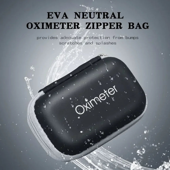 High Quality EVA Pulse Oximeter Carrying Case – Portable Water-Resistant Storage Bag for SpO2 Monitor, Earphones, Data Cable,